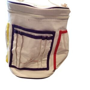 Nwot Hearth & Harbor Canvas Knitting / crochet Bag / Tote